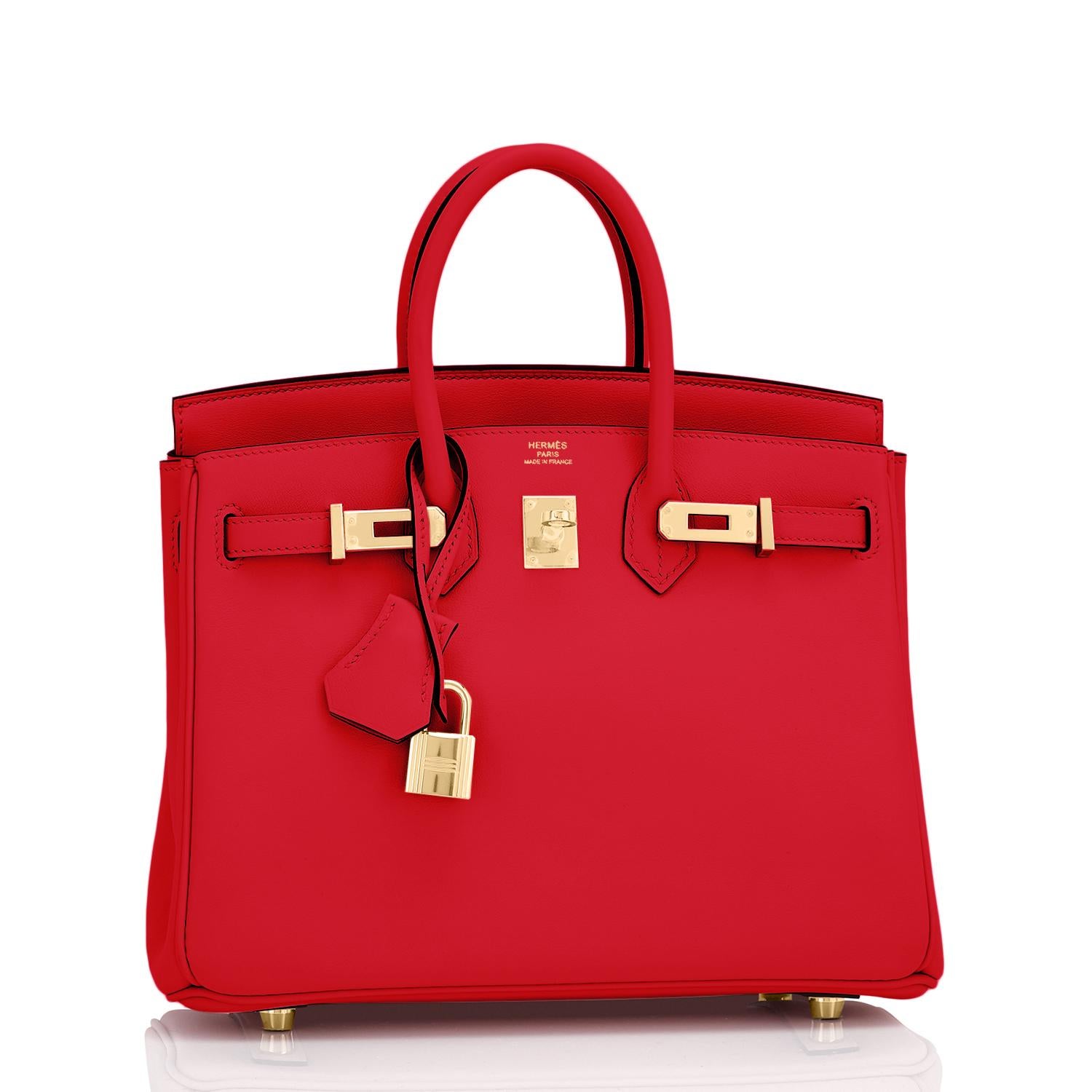 Hermes Birkin 25 Rouge de Coeur Lipstick Red Bag Gold Jewel Y Stamp, 2020 1