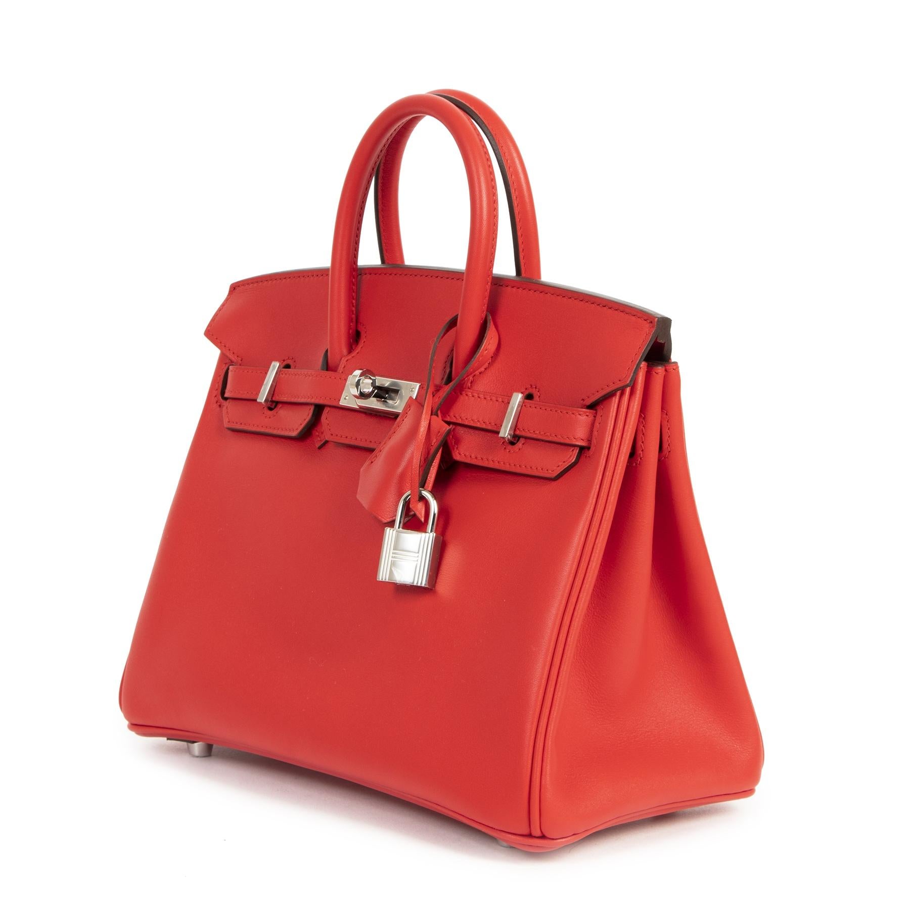 Hermes Birkin 25 Rouge De Coeur Veau Jonathan PHW at 1stDibs | hermes ...