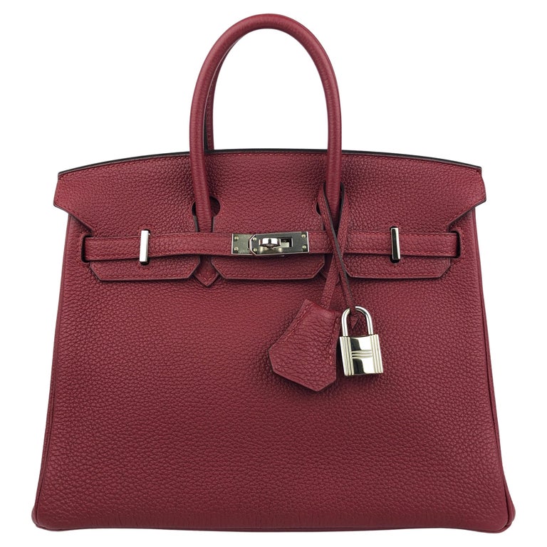 Hermes Cargo Birkin Bag Toile and Swift 25 For Sale at 1stDibs