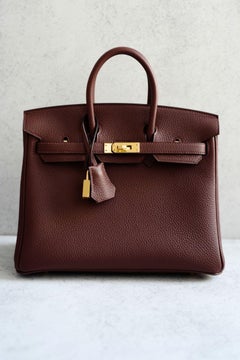 Hermès Birkin 25 Rouge H Togo Leather Gold Hardware K Stamp 2025