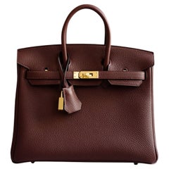 Hermès Birkin 25 Rouge H Togo Leather Gold Hardware K Stamp 2025