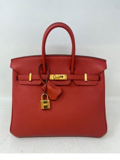 Hermes Birkin 25 Rouge Pivoine Bag