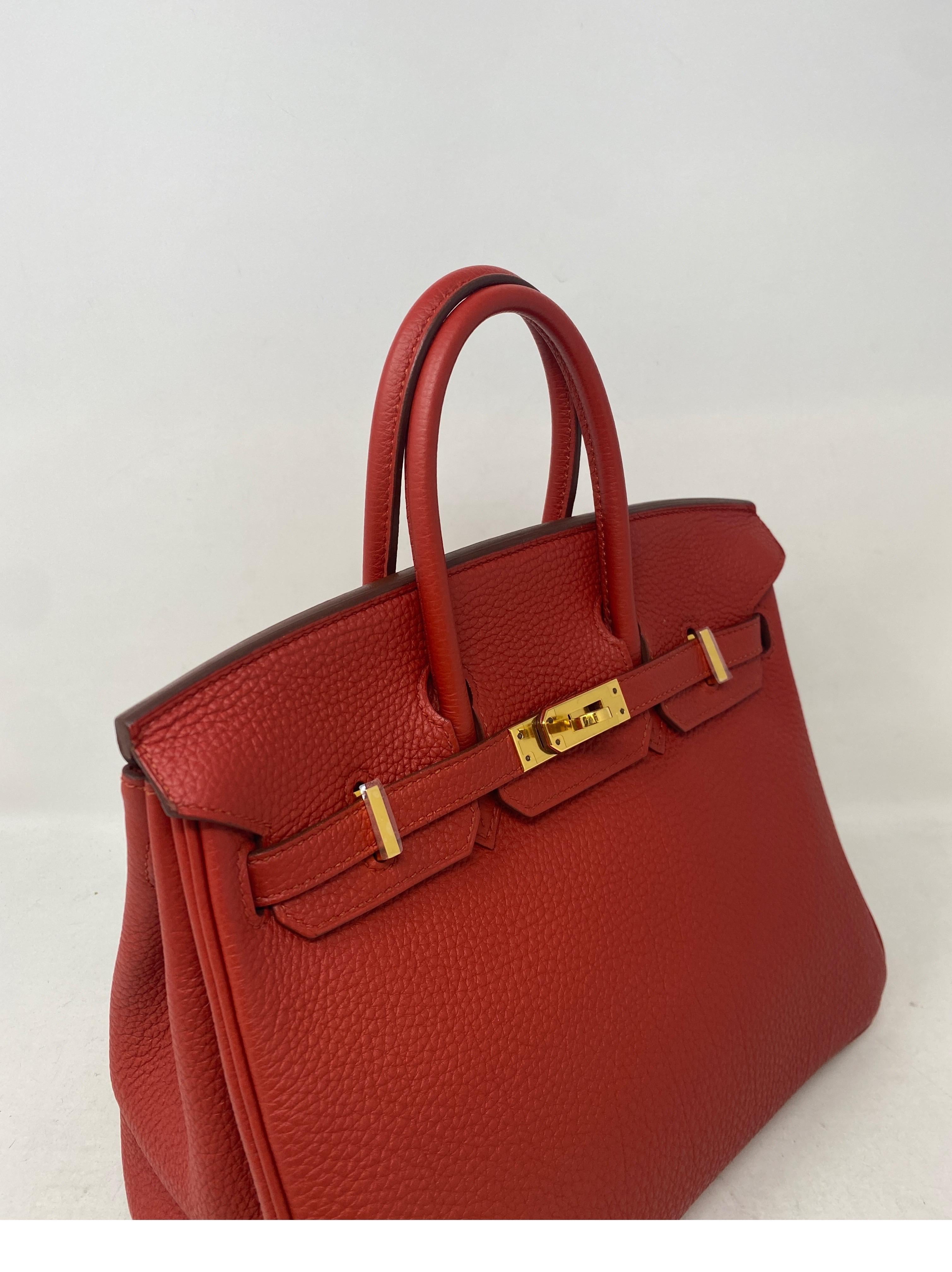 Women's or Men's Hermes Birkin 25 Rouge Pivoine Bag 