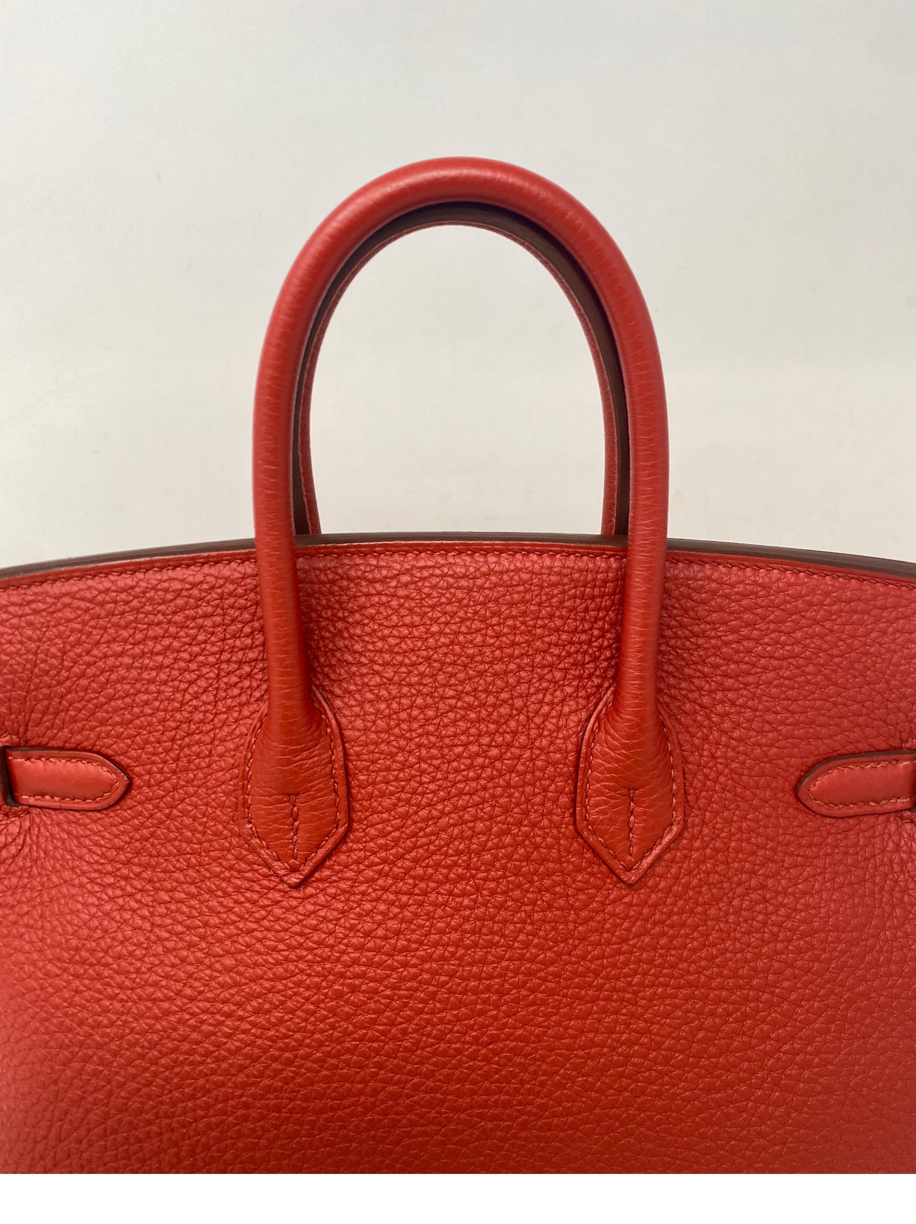 Hermes Birkin 25 Rouge Pivoine Bag  2