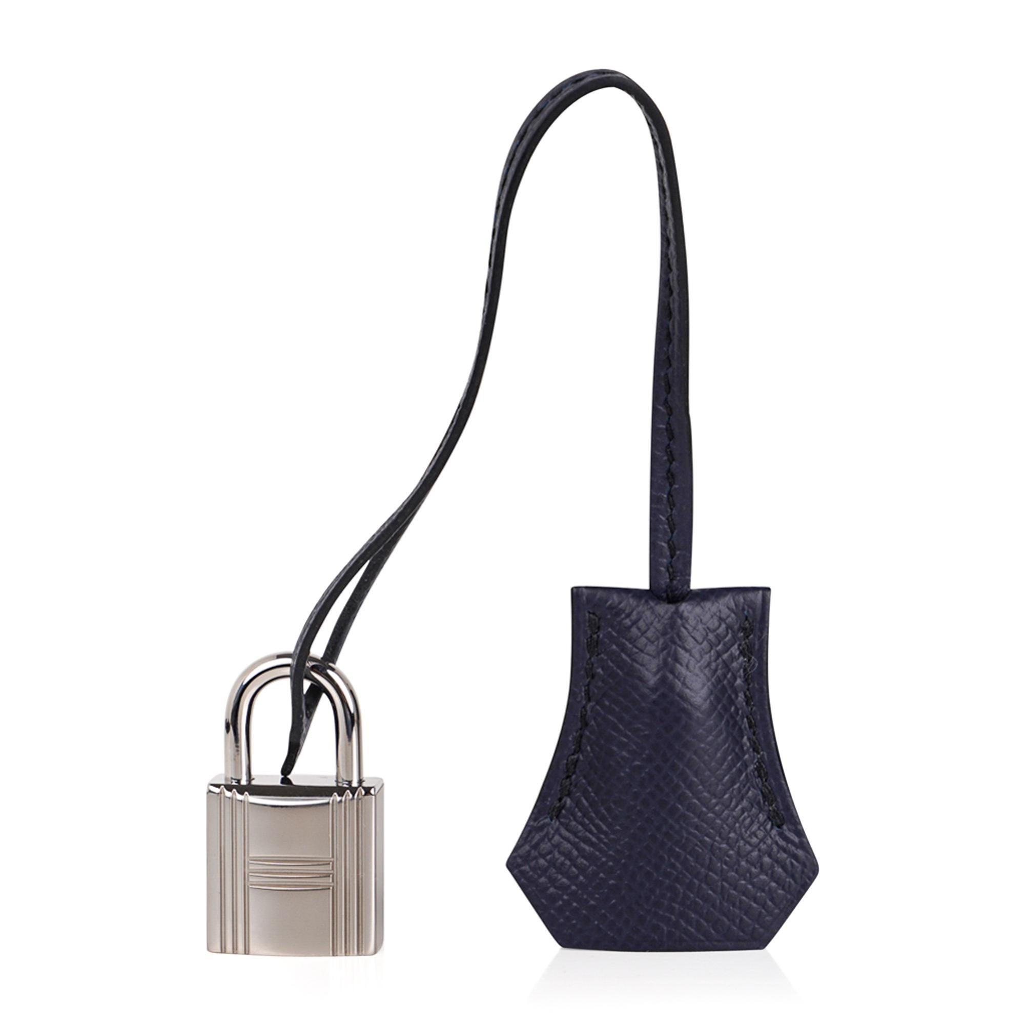 Hermes Birkin Sellier 25 Sac Bleu Indigo Palladium Hardware Epsom Leather  Pour femmes en vente
