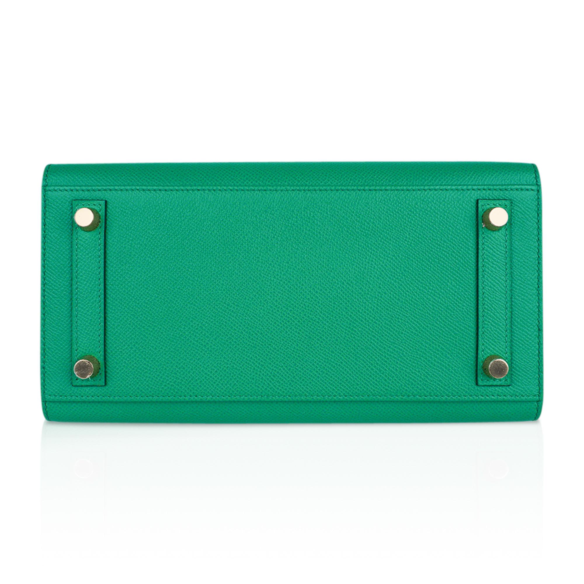 Hermes Birkin Sellier 25 Bag Vert Jade Gold Hardware Epsom Leather For Sale 1
