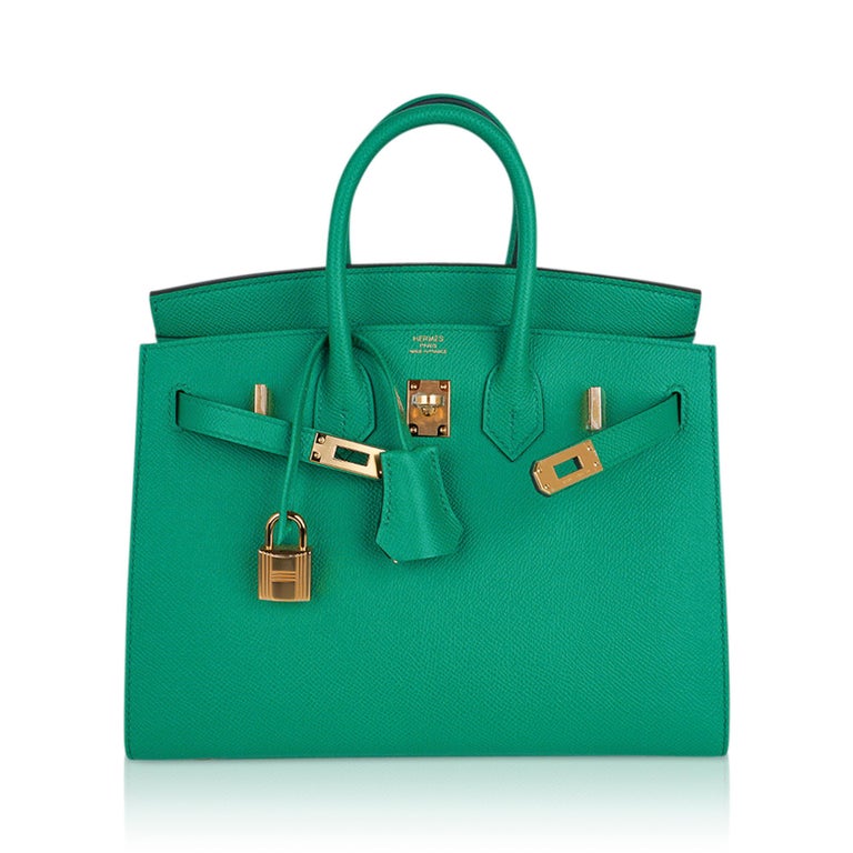 Hermes Birkin 25 Sellier Bag Vert Jade Gold Hardware Epsom Leather For ...