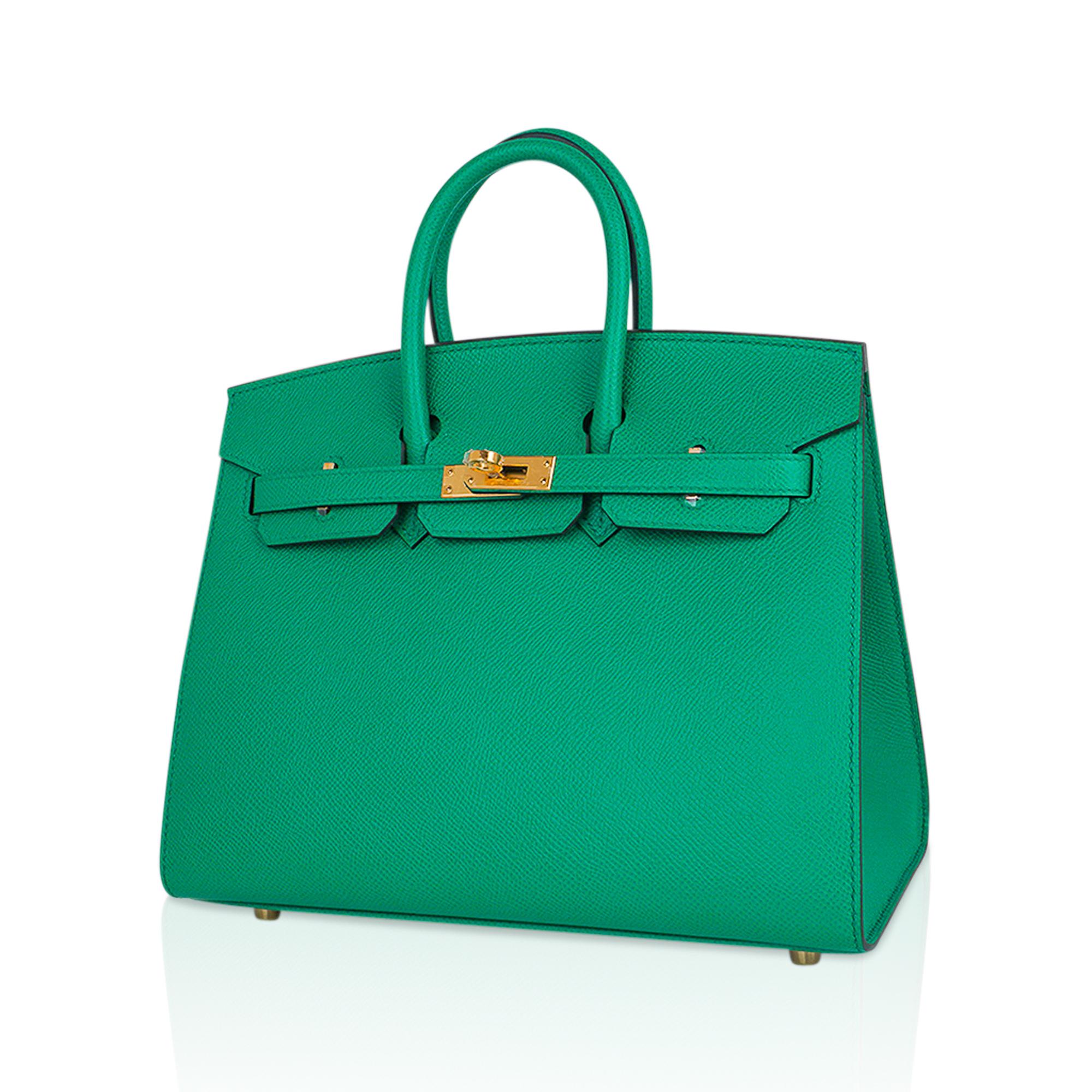 Hermes Birkin Sellier 25 Sac Vert Jade Gold Hardware Epsom Leather Neuf - En vente à Miami, FL