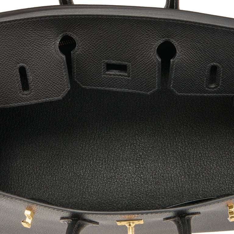 Hermès Birkin 25 Sellier Epsom black Gold Hardware. - Handbag Spa & Shop