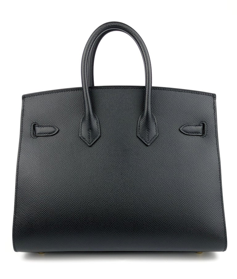 New Hermes Birkin 25 Sellier Black Epsom, Luxury, Bags & Wallets on  Carousell