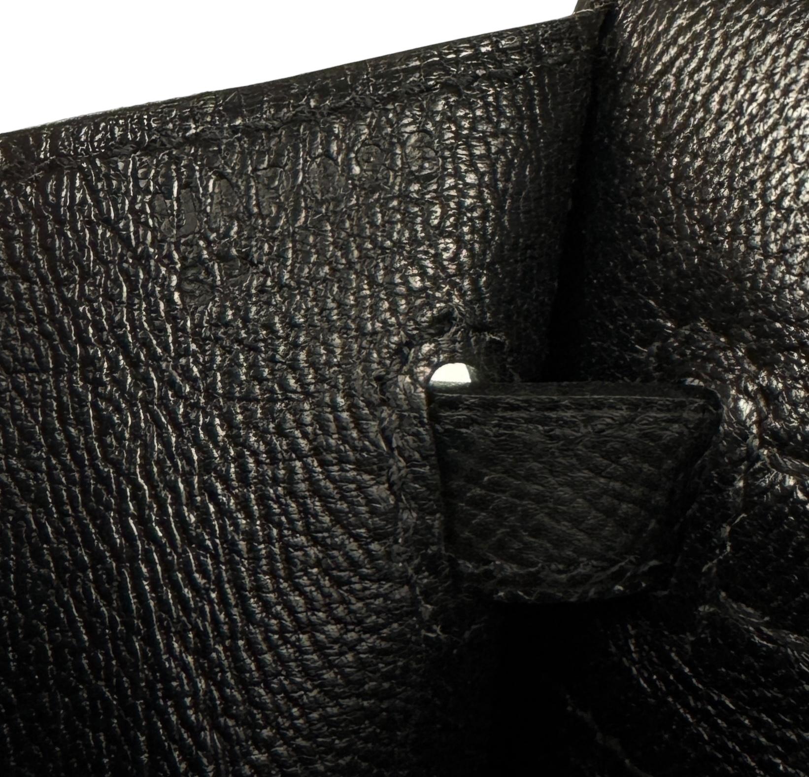 Women's or Men's Hermes Birkin 25 Sellier Black Noir Epsom Leather Gold Hardware NEW
