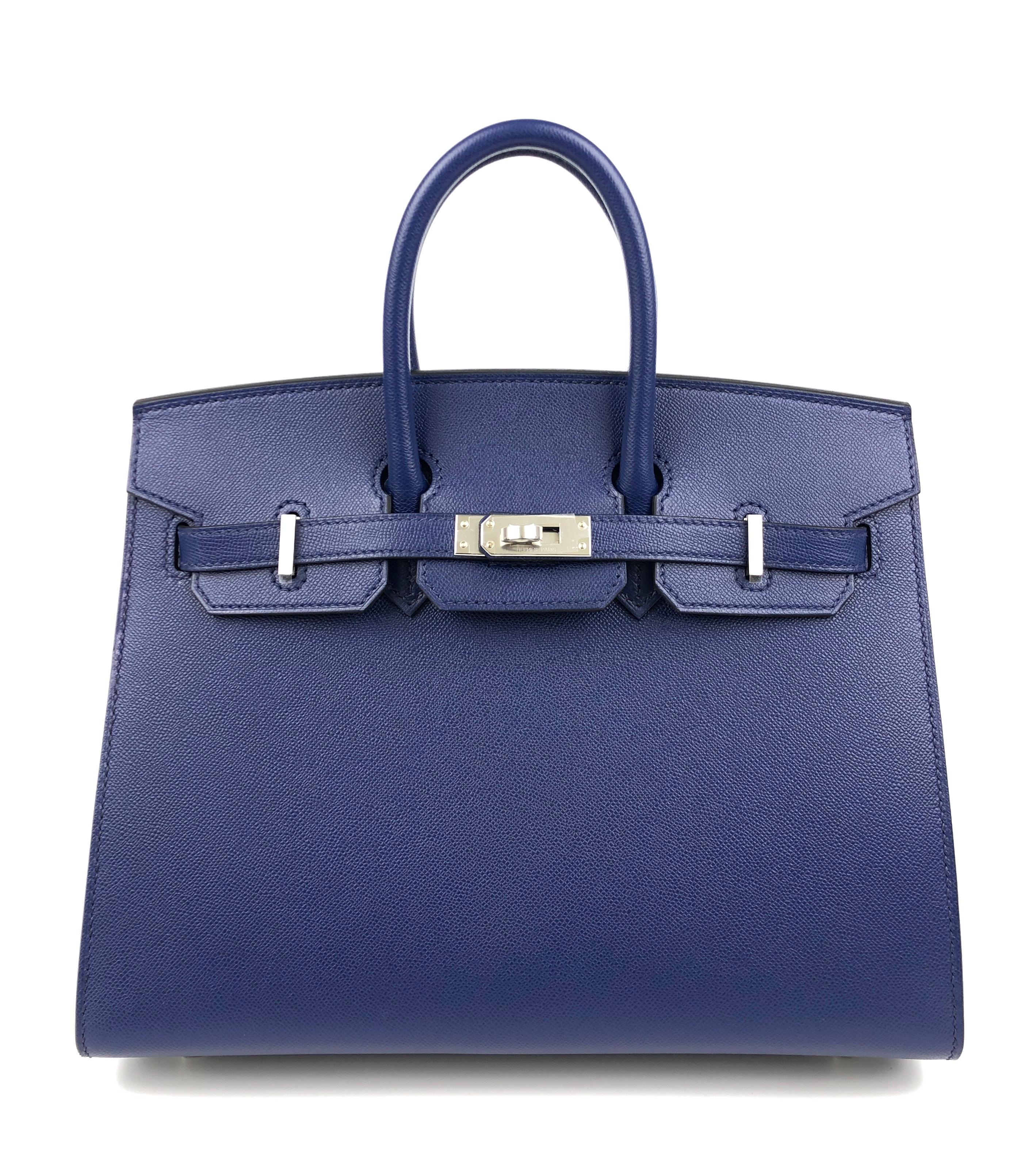 Brand New Ultra Rare Stunning Hermès Birkin 25 Sellier Madame Leather Blue Sapphire Palladium Hardware. Z Stamp 2021 Full Set. 

Shop with Confidence from Lux Addicts. Authenticity Guaranteed! 
