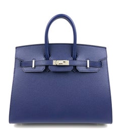 Hermes Birkin 25 Sellier Blue Sapphire Madame Palladium Hardware 2021