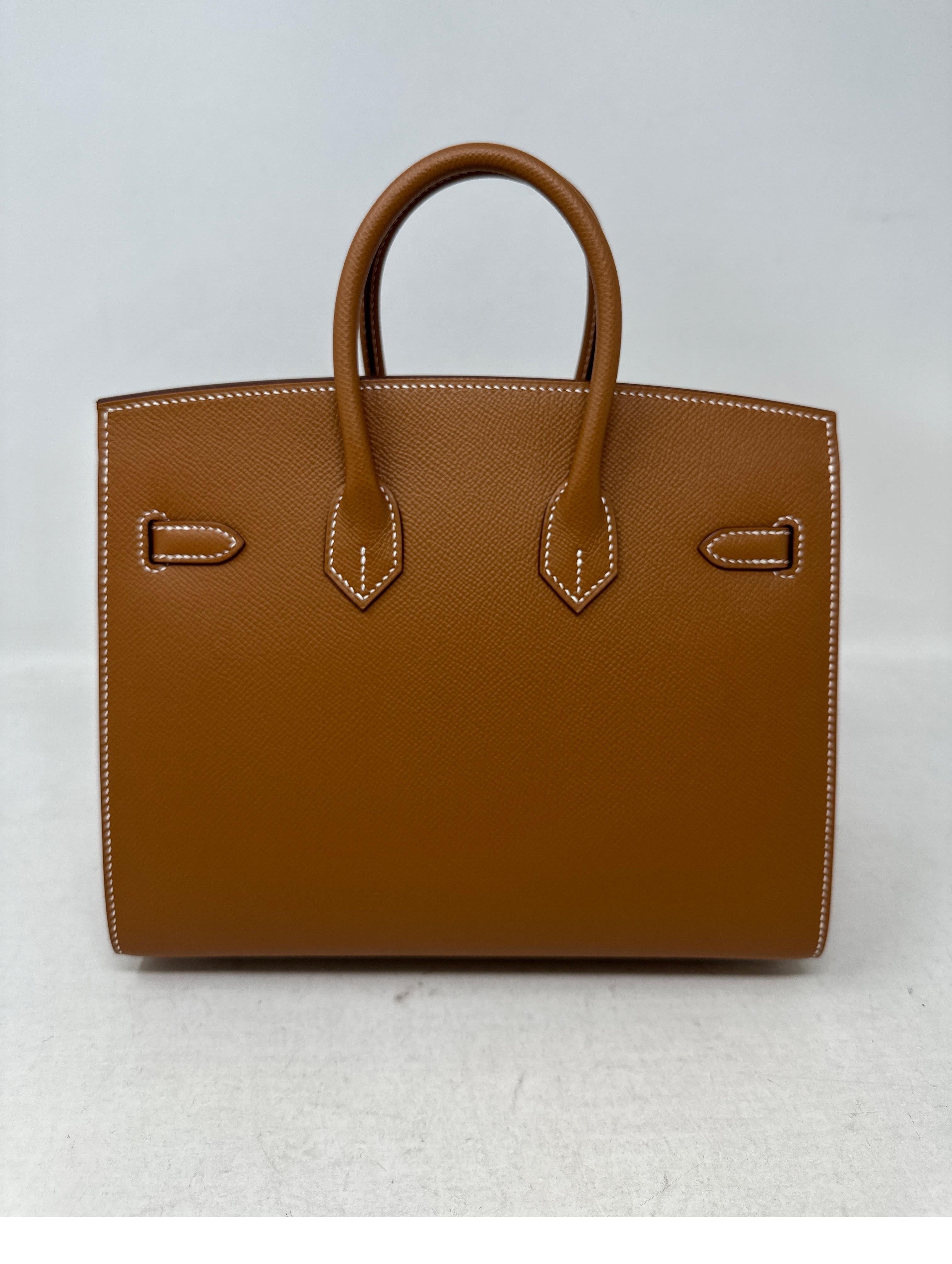 Women's or Men's Hermes Birkin 25 Sellier Gold Bag 