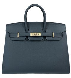 Hermes Birkin 25 Sellier Gris Misty Gray Epsom Leather Permabrass Hardware 2024