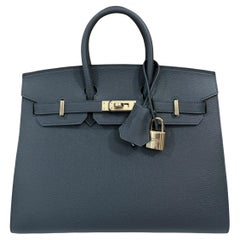Hermes Birkin 25 Sellier Gris Misty Gray Epsom Leather Permabrass Hardware 2024