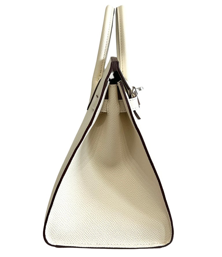 Hermes Kelly 25 Sellier Bag Nata Epsom Leather with Palladium
