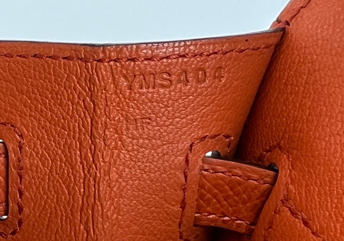 Hermes Birkin 25 Sellier Terre Battue Orange Epsom Leather Gold Hardware New  3