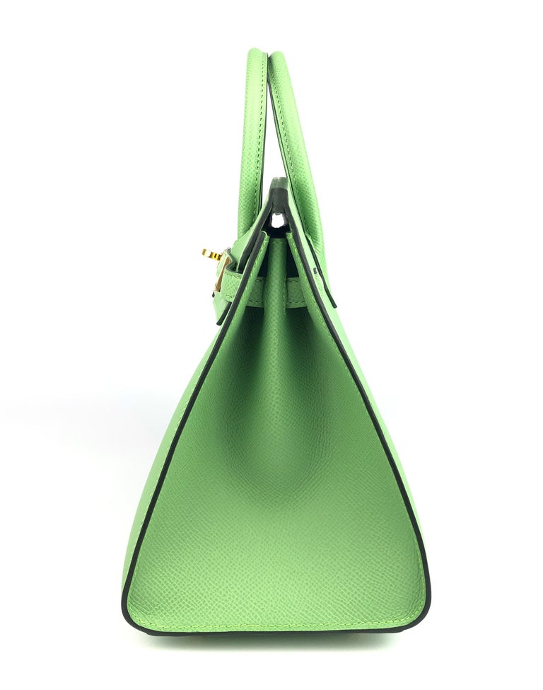 Hermès Birkin 25 Vert Criquet Sellier Epsom Gold Hardware GHW