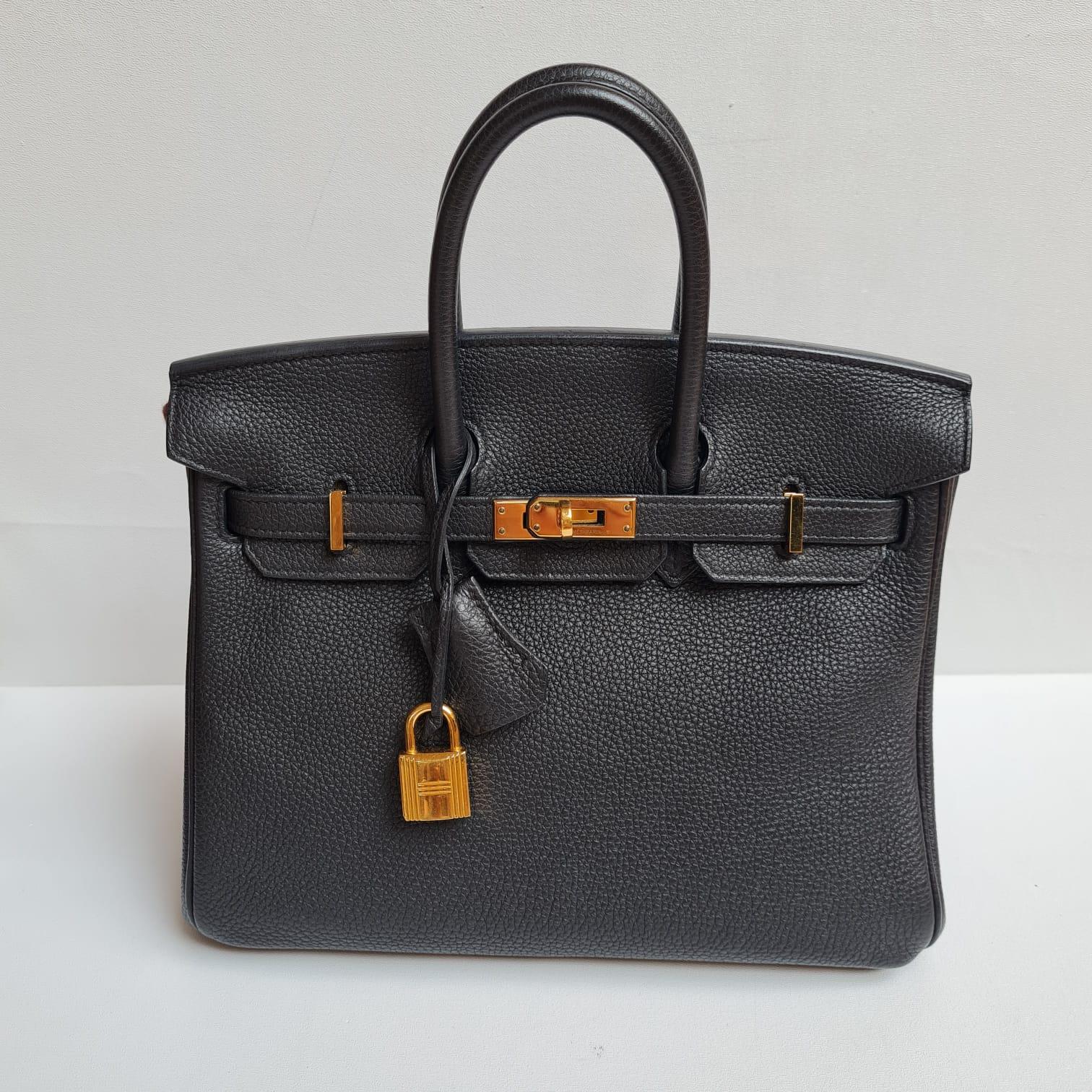 Hermes Birkin 25 Togo Black GHW Bag Excellent état - En vente à Jakarta, Daerah Khusus Ibukota Jakarta