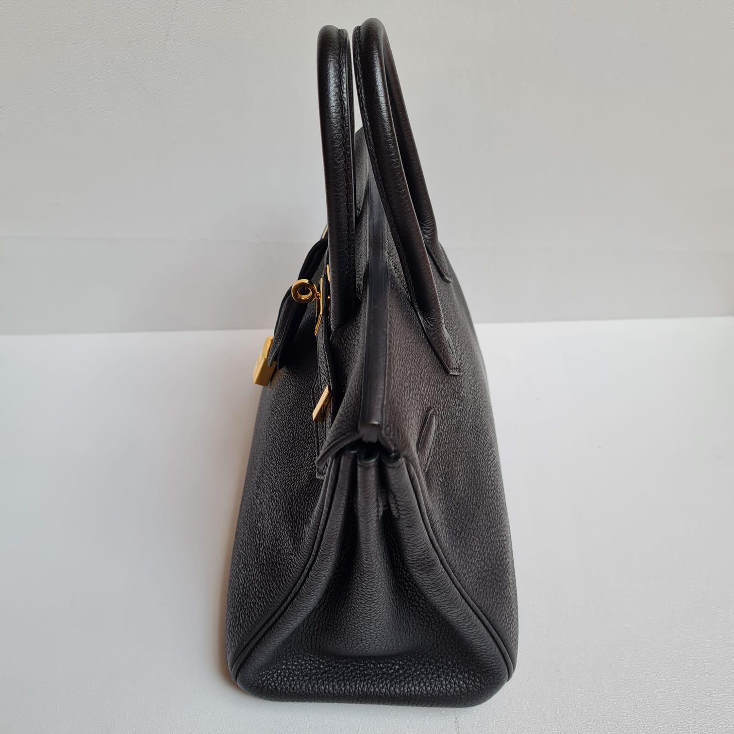 Women's or Men's Hermes Birkin 25 Togo Black GHW Bag For Sale