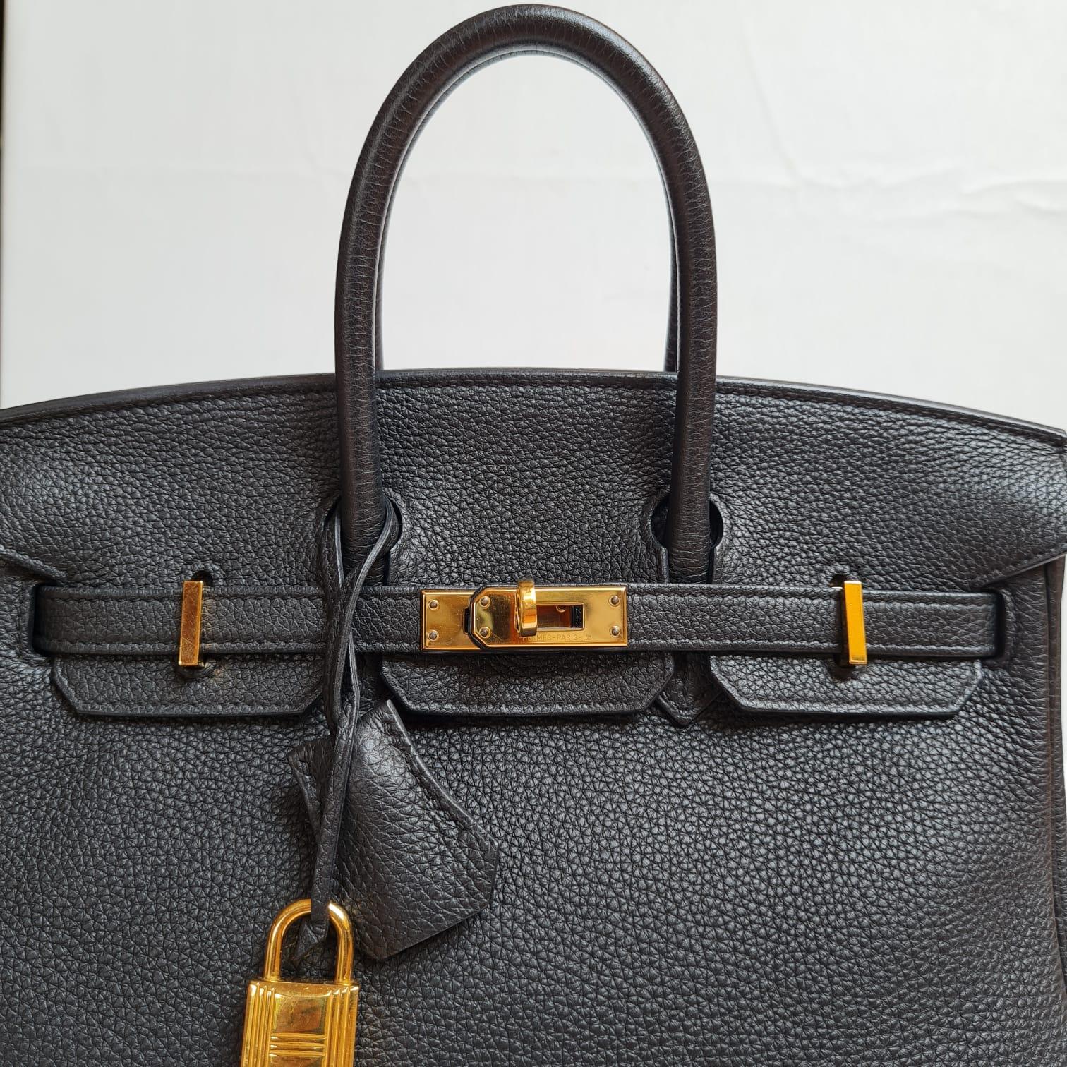 Hermes Birkin 25 Togo Black GHW Bag For Sale 1