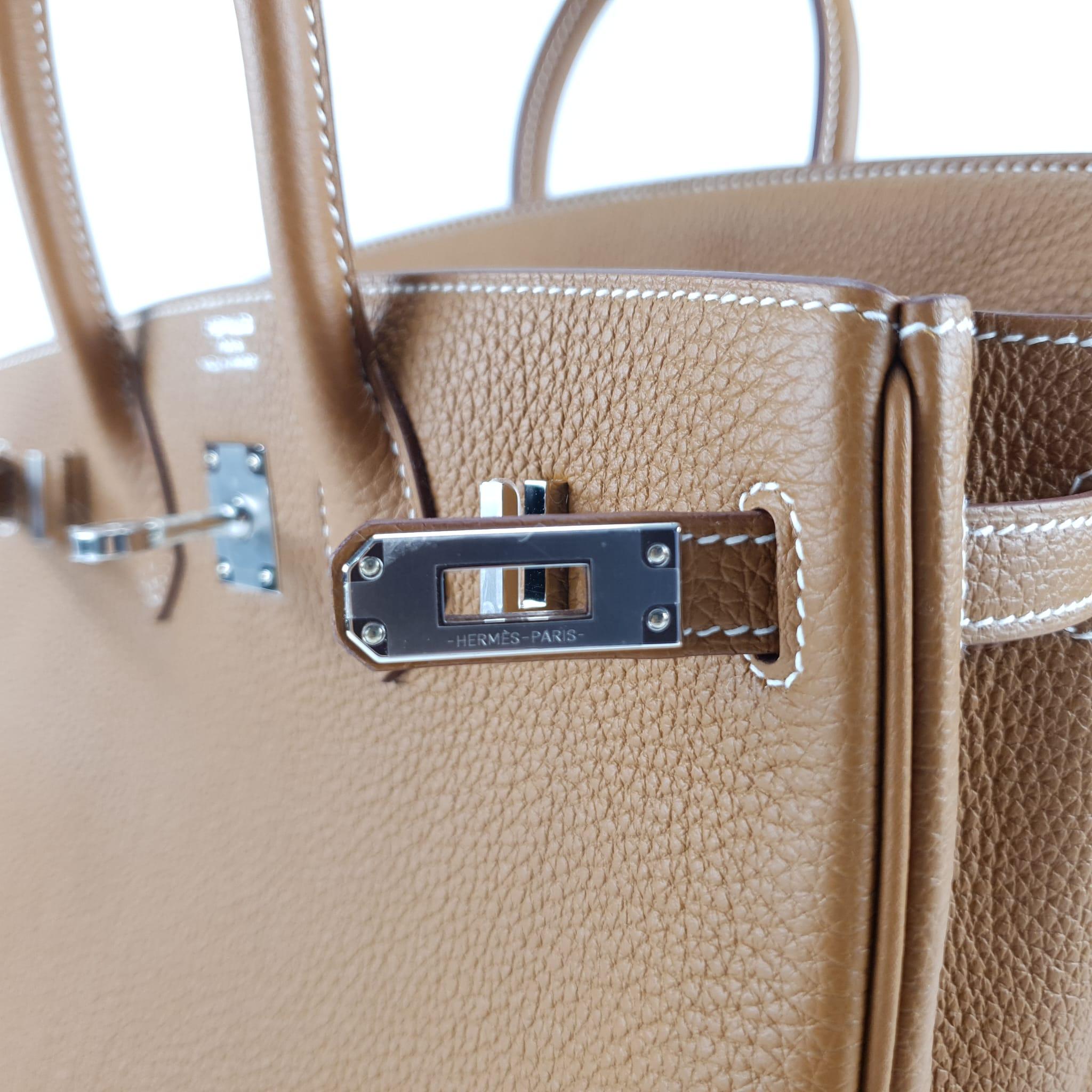 Hermes Birkin 25 Togo Gold Phw B For Sale 1