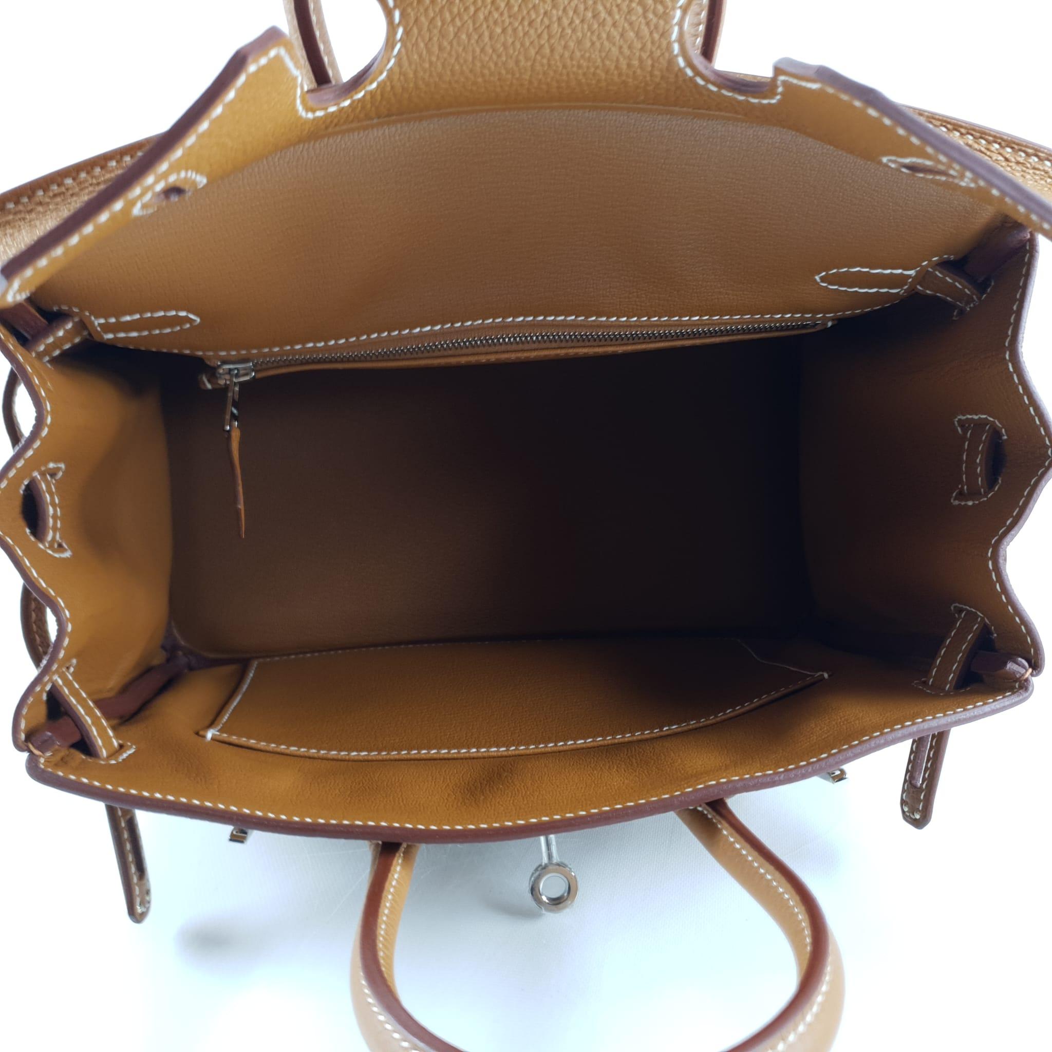 Hermes Birkin 25 Togo Gold Phw B For Sale 3