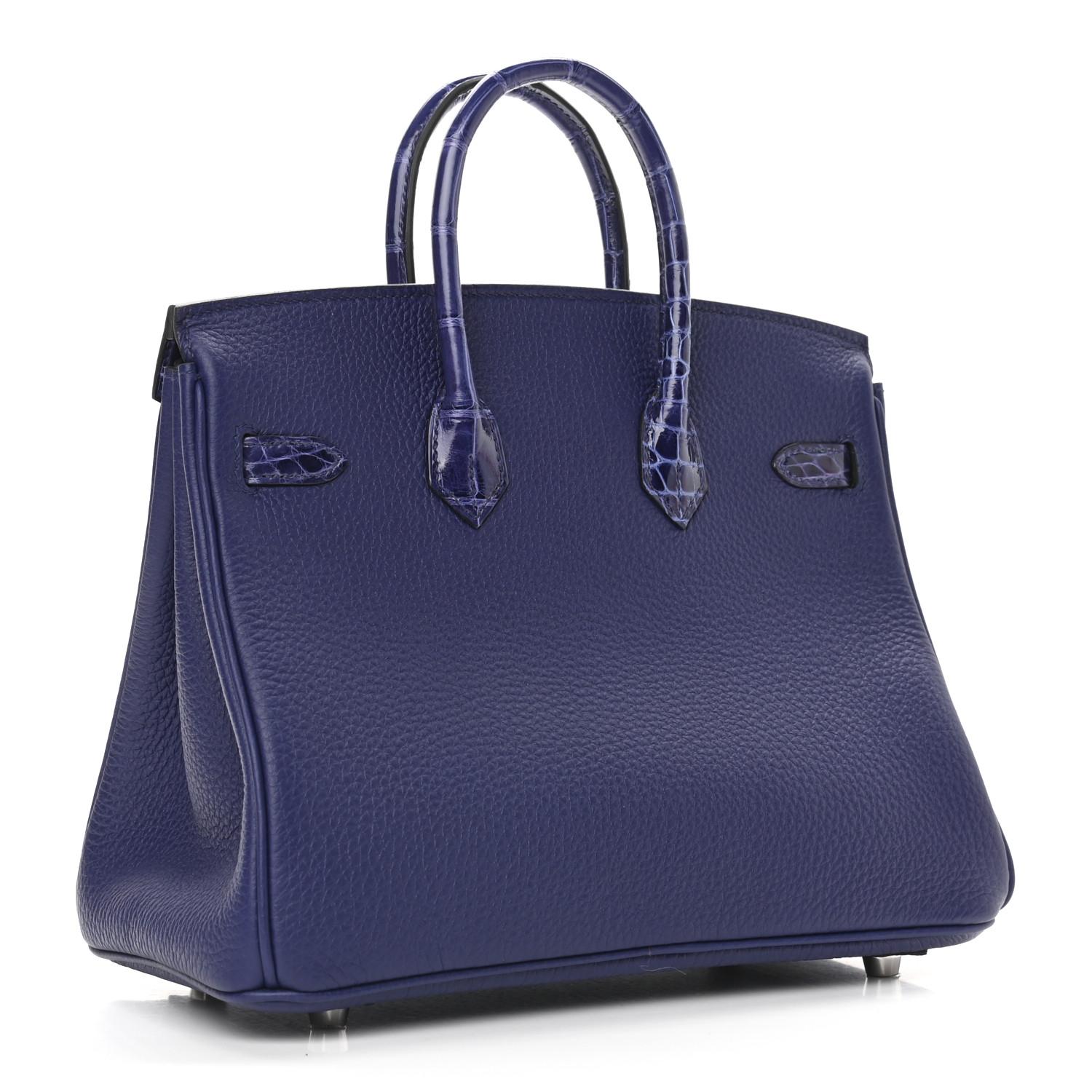 blue shiny bag