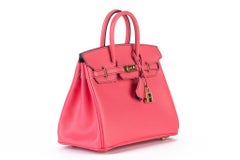 Hermès Birkin 25 Verso Epsom Rose d'Etè
