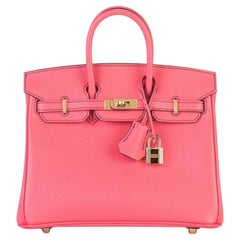 Hermès Birkin 25 Verso Epsom Rose d'Etè