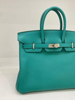 Hermes Birkin 25 Verso Vert Verone/ Rose Lipstick Novillo PHW