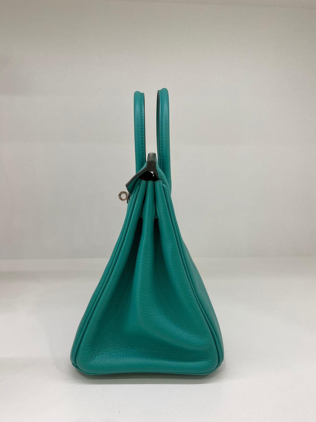 Hermes Birkin 25 Verso Vert Verone/ Rose Lipstick Novillo PHW 2