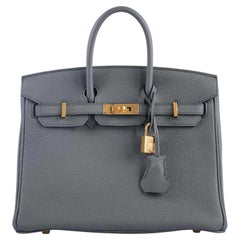Hermès Birkin 25 Vert Amande Togo Leather With Gold Hardware Handbag