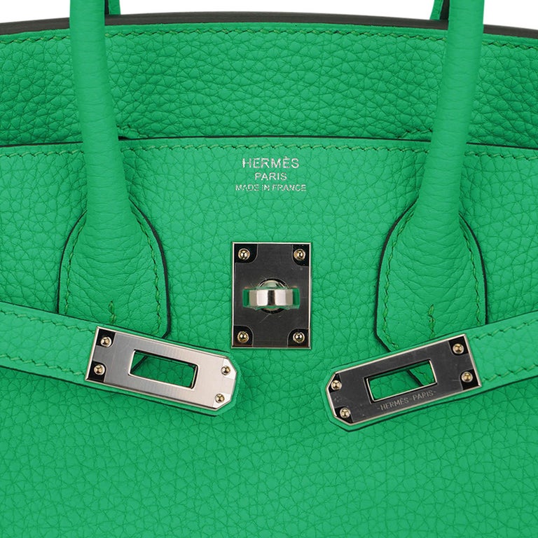 Hermès Vert Maquis Togo Birkin 25 Palladium Hardware, 2020
