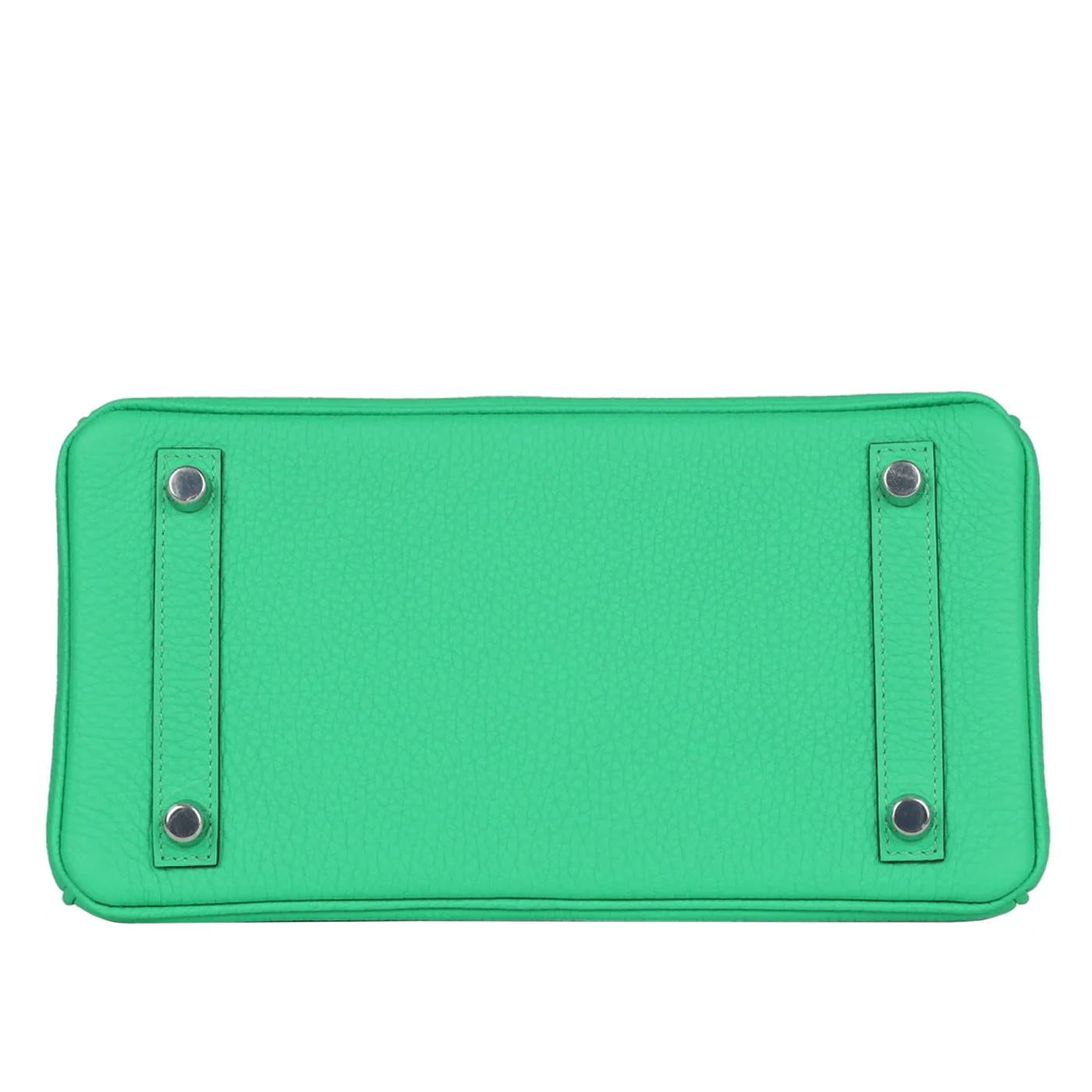 Hermes Birkin 25 Vert Comics Togo Matte Alligator Touch Palladium Hardware in vendita 1