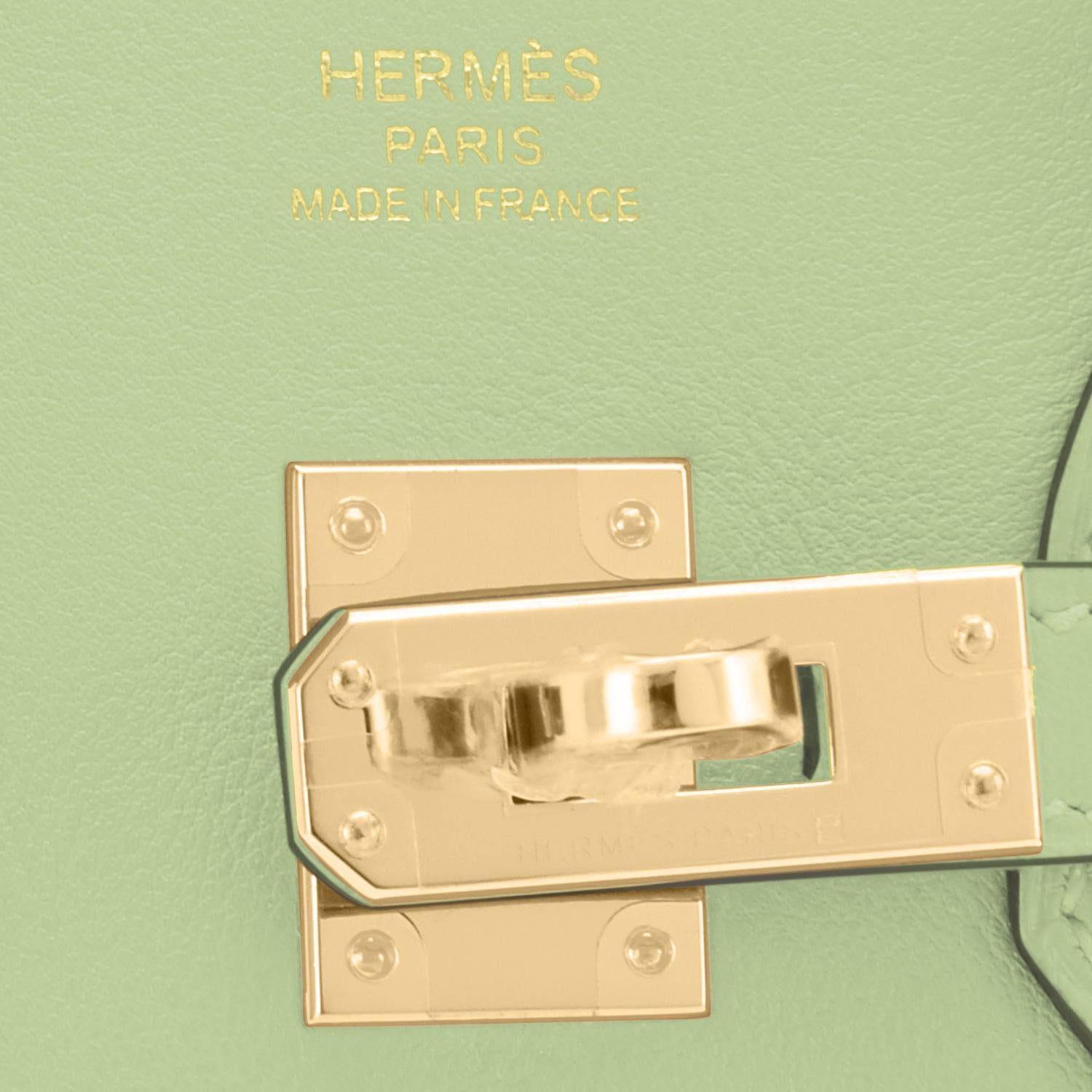 Hermes Birkin 25 Vert Criquet Chic Green Bag Gold Hardware Y Stamp, 2020 5