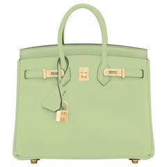 Hermes Birkin 25 Vert Criquet Chic Green Bag Gold Hardware Y Stamp, 2020