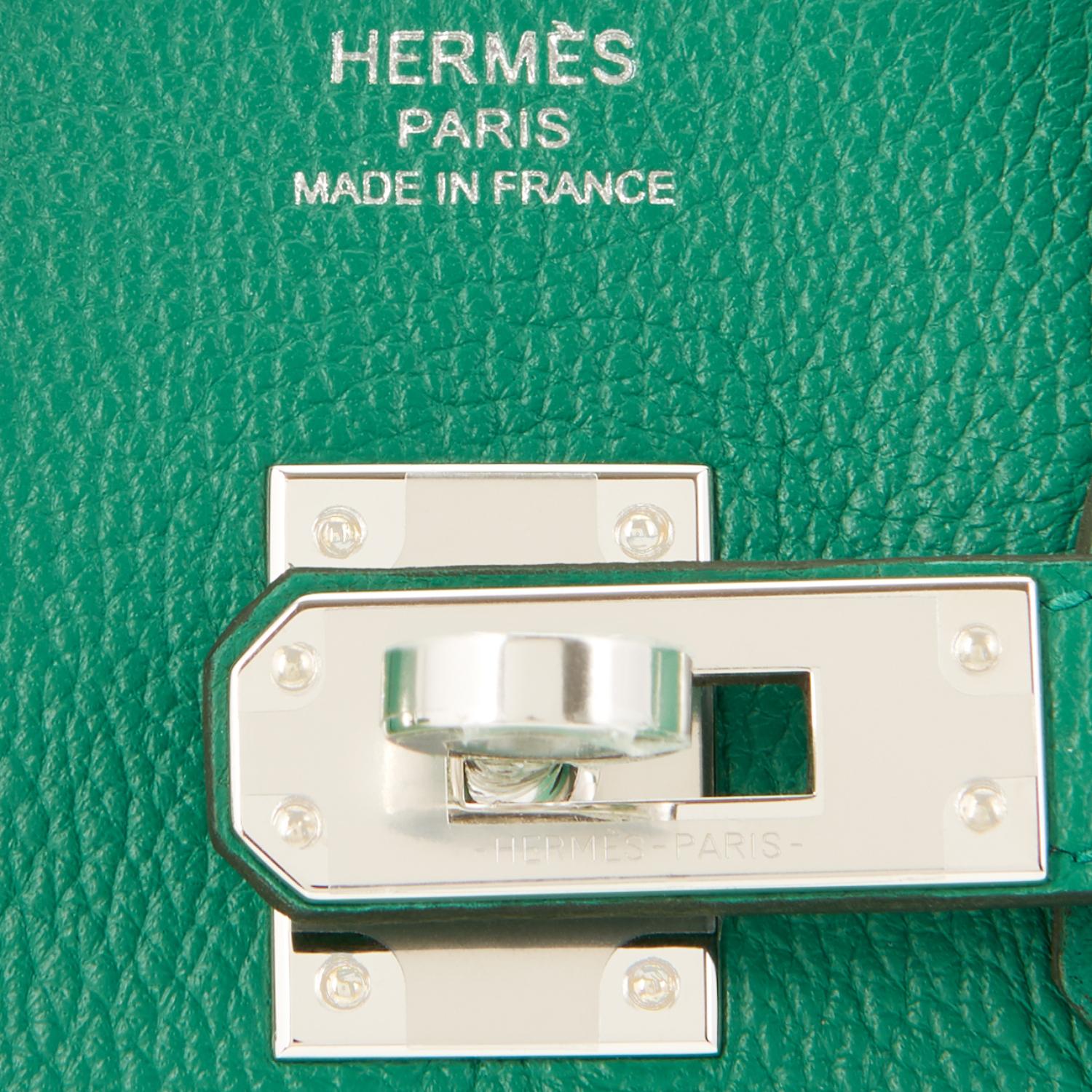 Hermes Birkin 25 Vert Vertigo Blue Azure Verso Bag Green Rare New in Box 3
