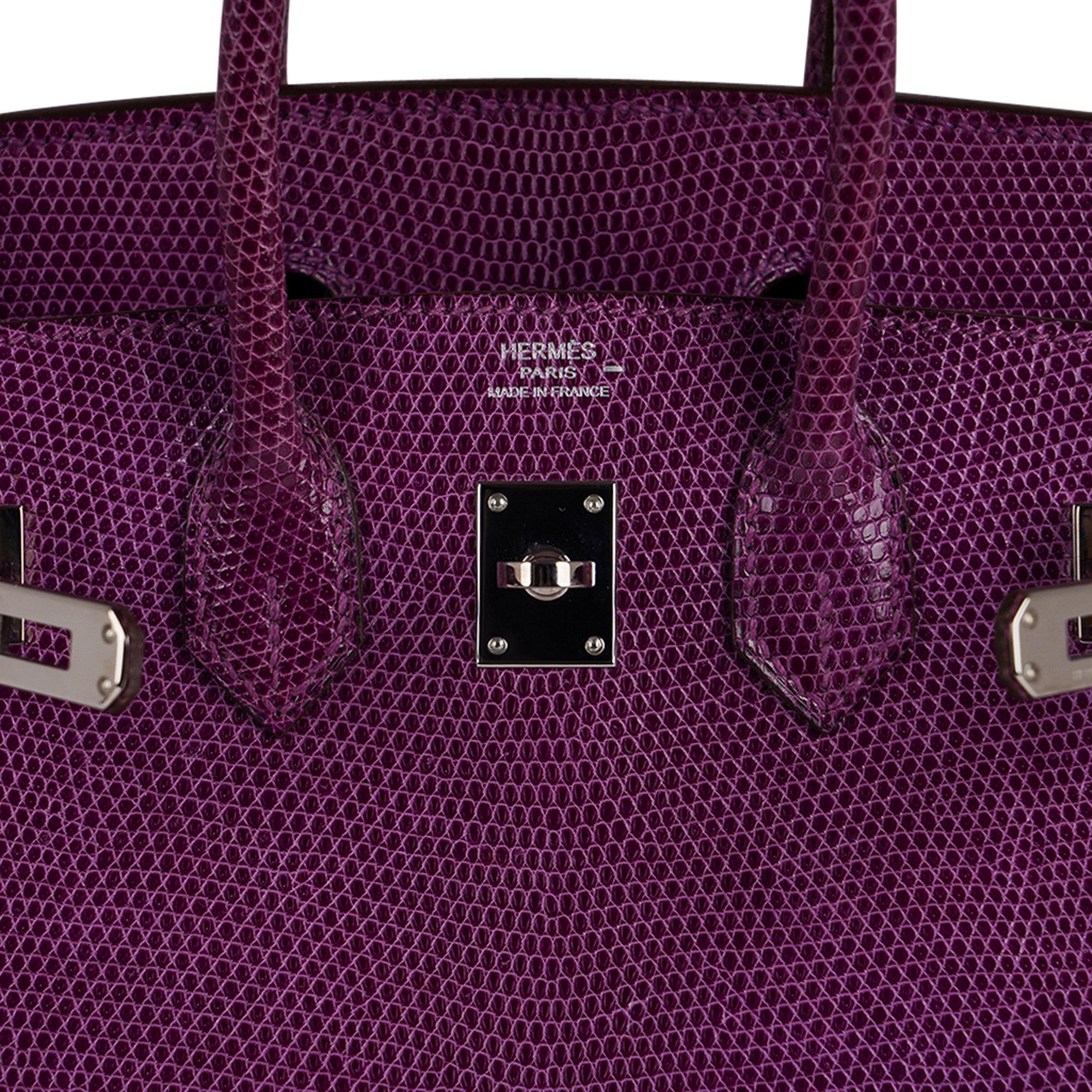 Hermes Birkin 25 Violet Purple Lizard Palladium Hardware 1