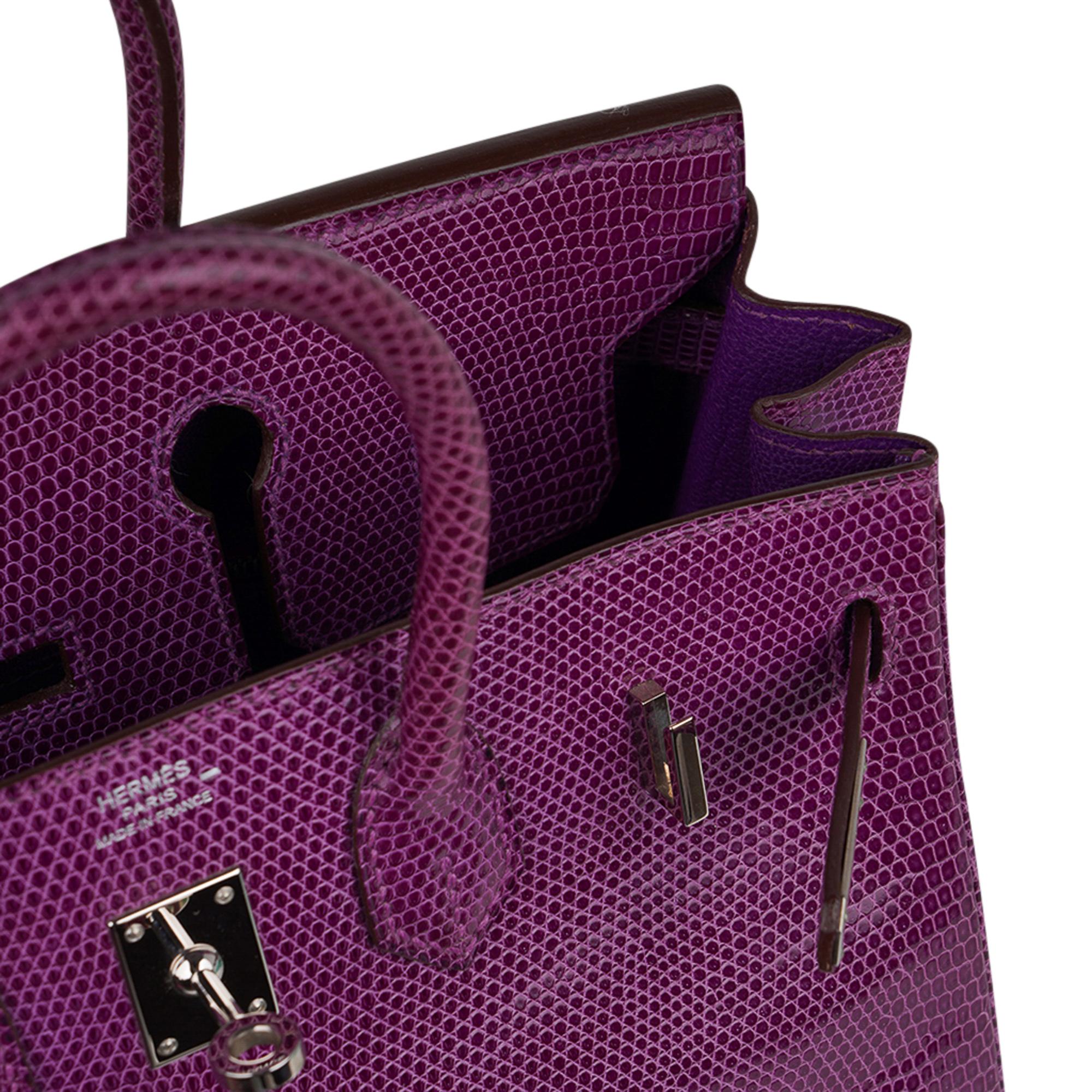 Hermes Birkin 25 Violet Purple Lizard Palladium Hardware 2