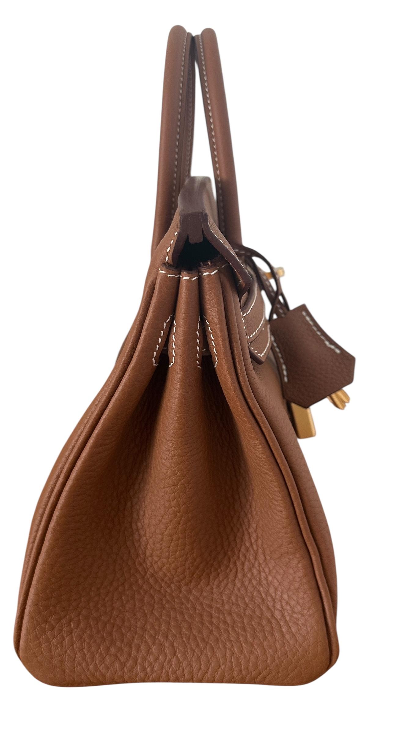 Hermes Birkin Sac 25cm Gold Togo Brushed Gold Hardware Neuf - En vente à West Chester, PA