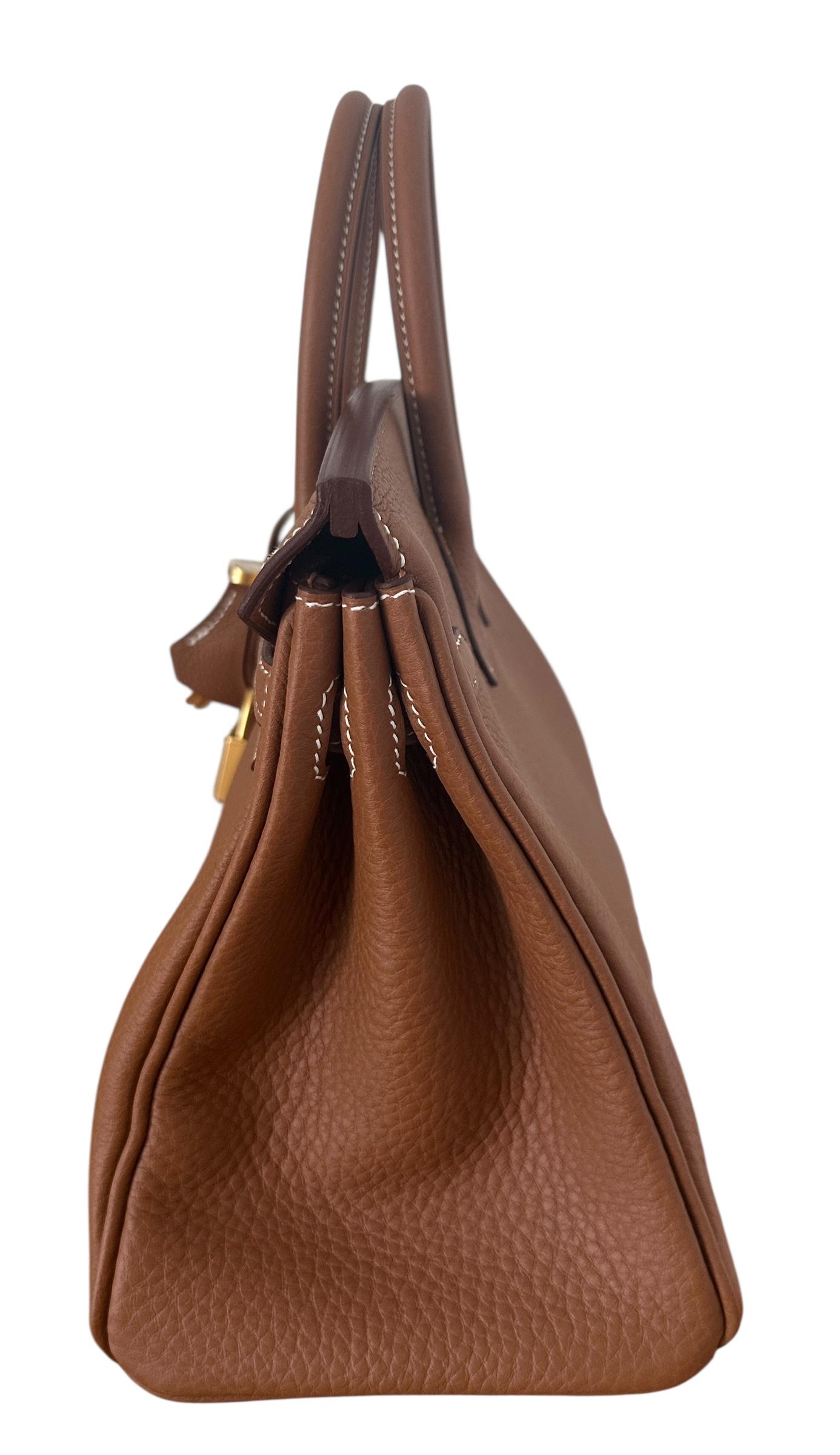Hermes Birkin Sac 25cm Gold Togo Brushed Gold Hardware Unisexe en vente