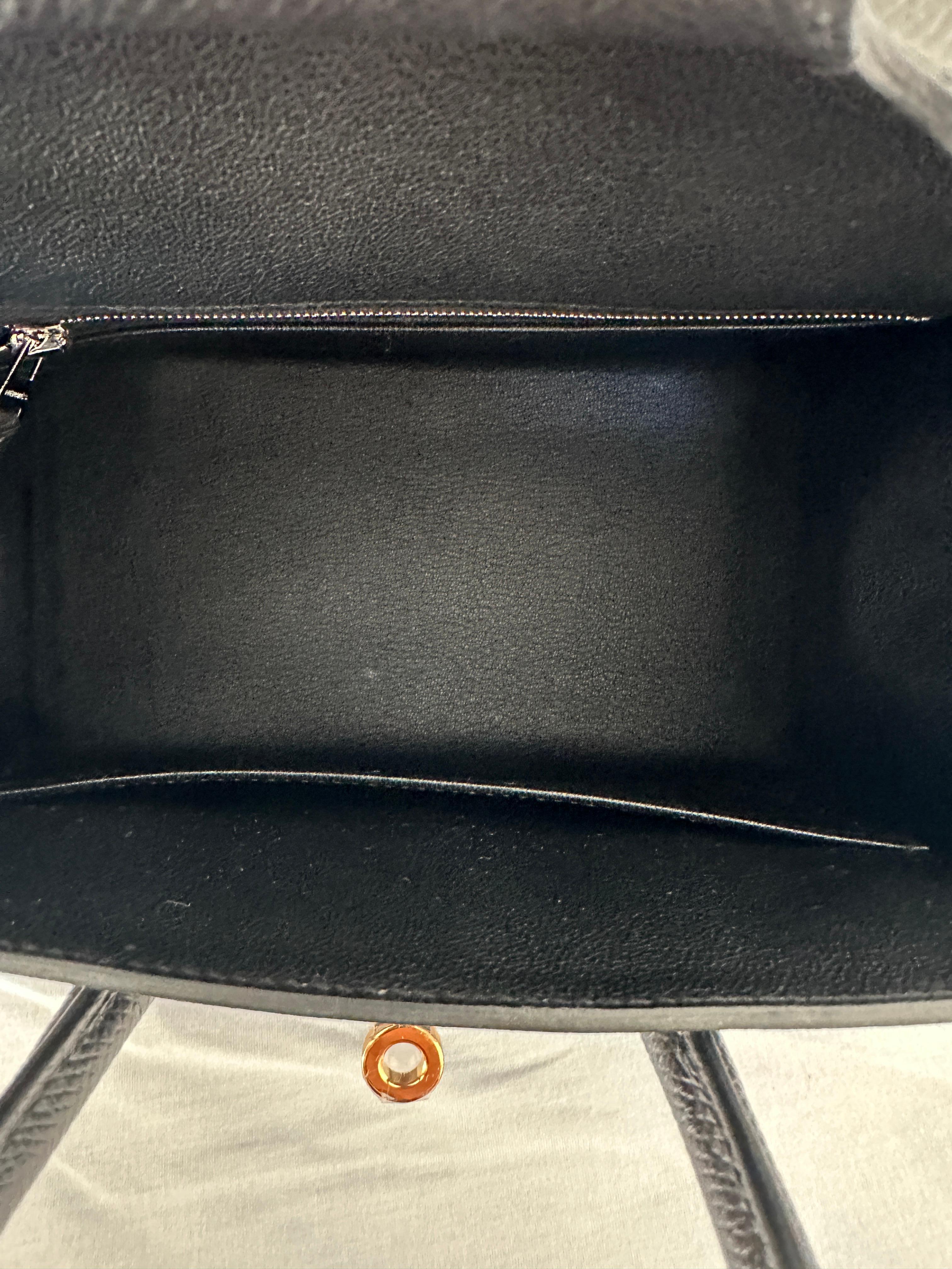 Hermes Birkin 25cm Tasche Sellier Schwarz  Electrum Hardware Gold und Palladium 7