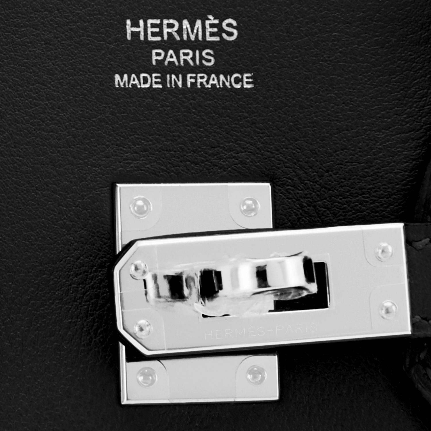 Hermes Birkin 25cm Black Swift Palladium Hardware Y Stamp, 2020 5