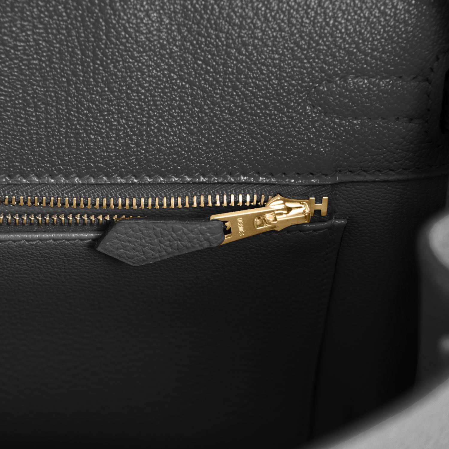 Hermes Birkin 25cm Black Togo Gold Hardware Bag Jewel NEW 6