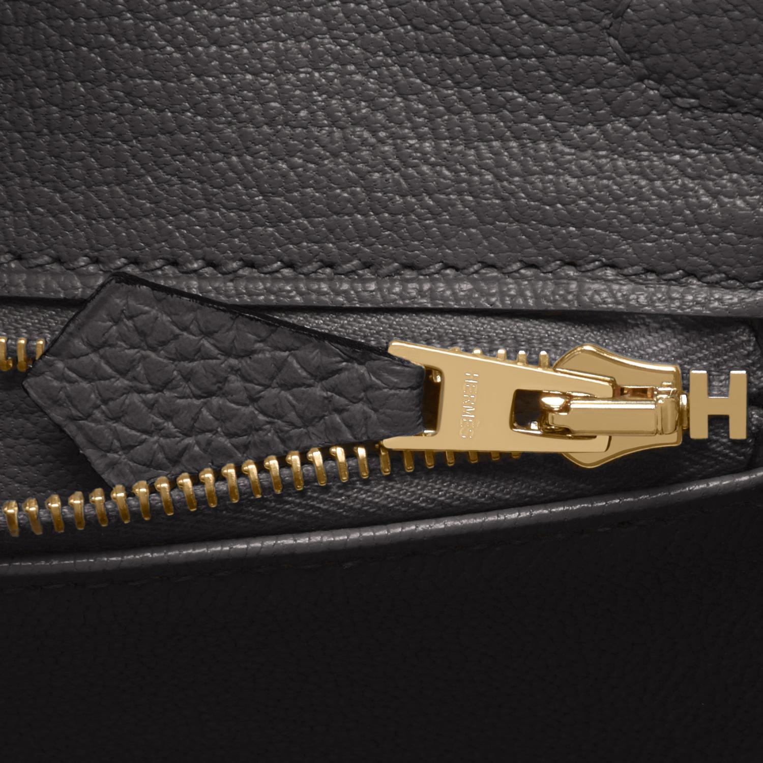 Hermes Birkin 25cm Black Togo Gold Hardware Bag Y Stamp, 2020 2
