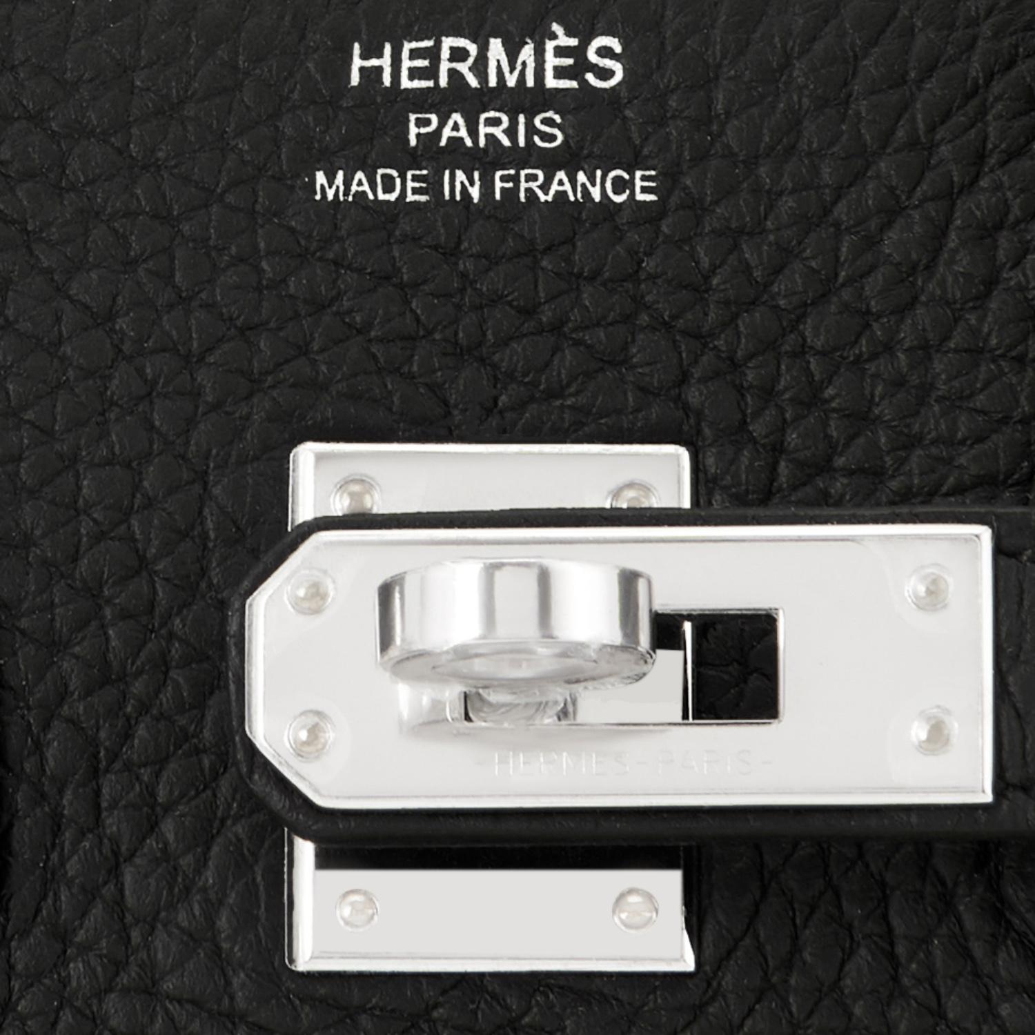Hermes Birkin 25cm Black Togo Palladium Bag  6