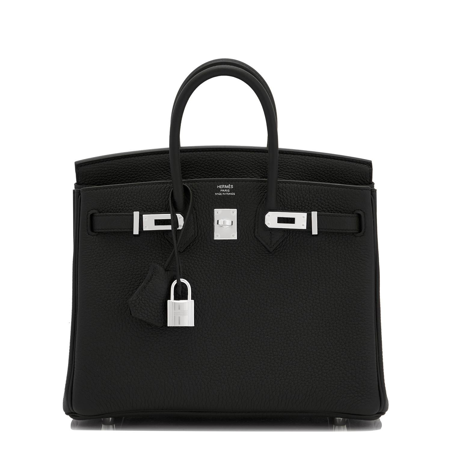 Hermes Birkin 25cm Black Togo Palladium Bag  In New Condition In New York, NY