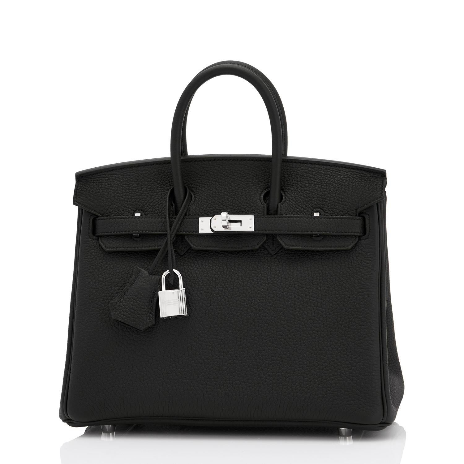 Hermes Birkin 25cm Black Togo Palladium Bag  4